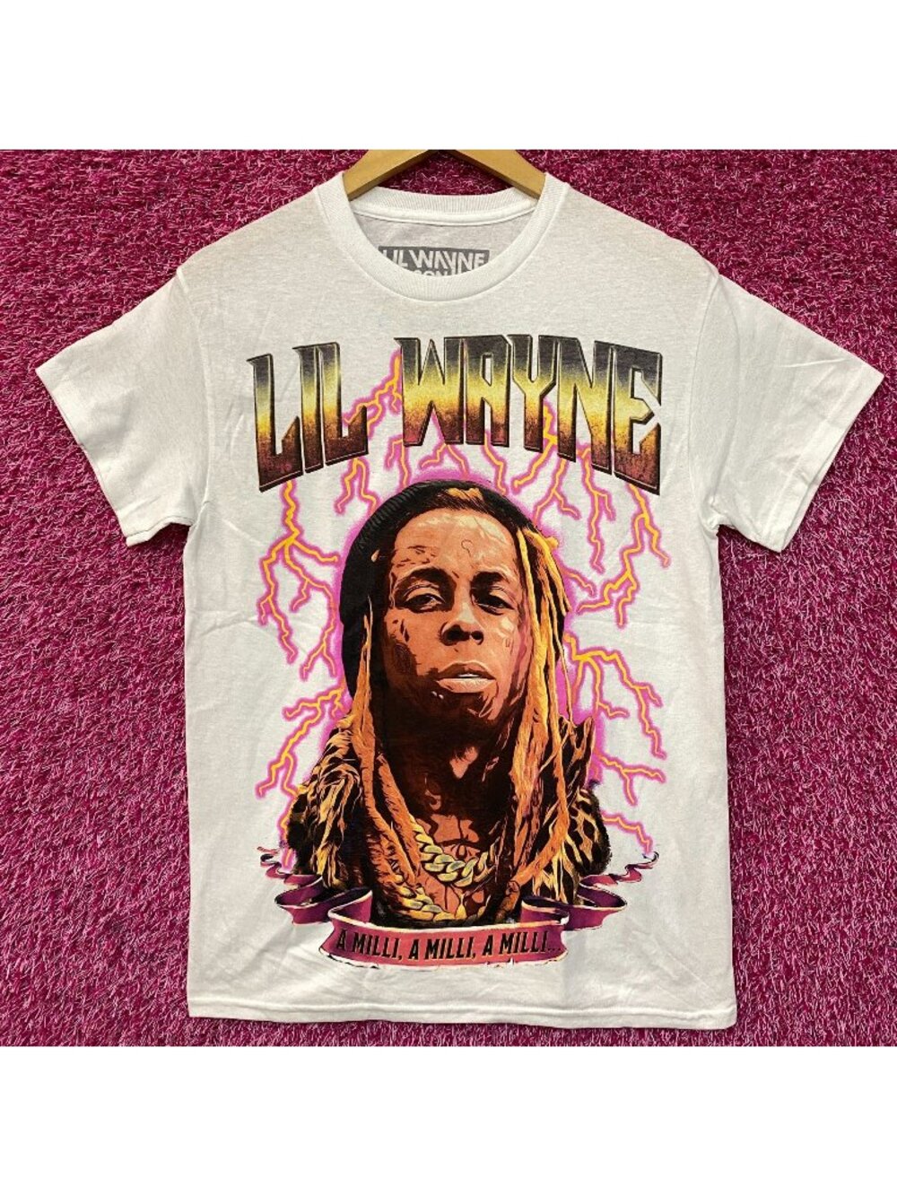 Reason Lil Wayne A Milli Lightning White T-Shirt Small